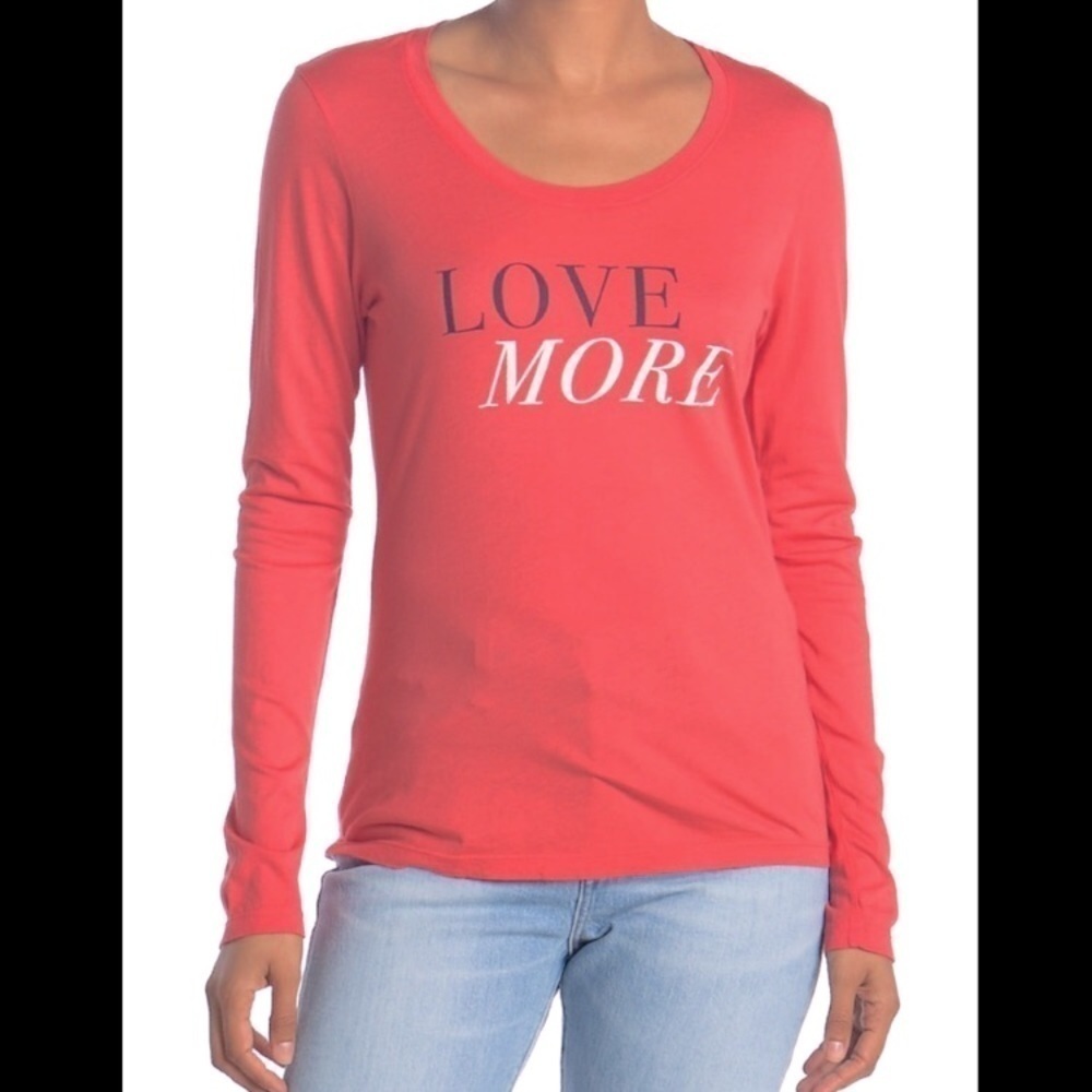 Sundry Long Sleeve Love More Graphic‎ Tee Shirt
